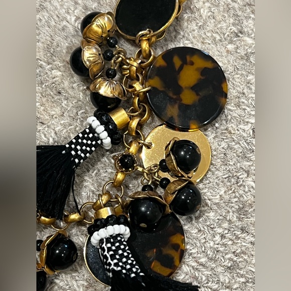 JCREW brushed gold necklace with tassels - Picture 7 of 9